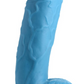 8.25 Inch Dildo with Balls - Blue