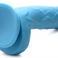 8.25 Inch Dildo with Balls - Blue