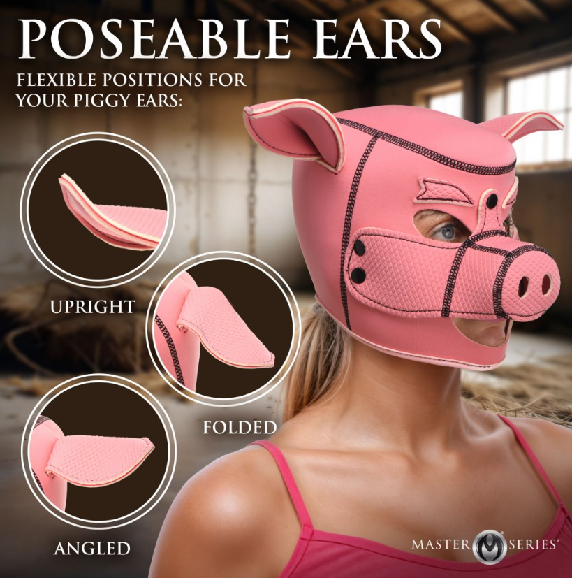 Swine Pig Neoprene Hood